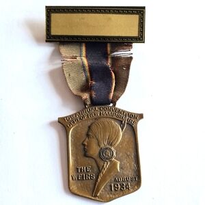 Vintage American Legion medal pin brooch 1934 The Weirs